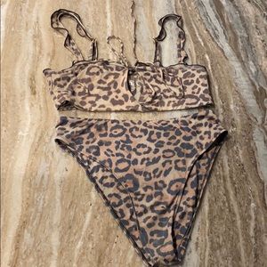 Frankie’s Bikinis Leopard Bikini Swim Set